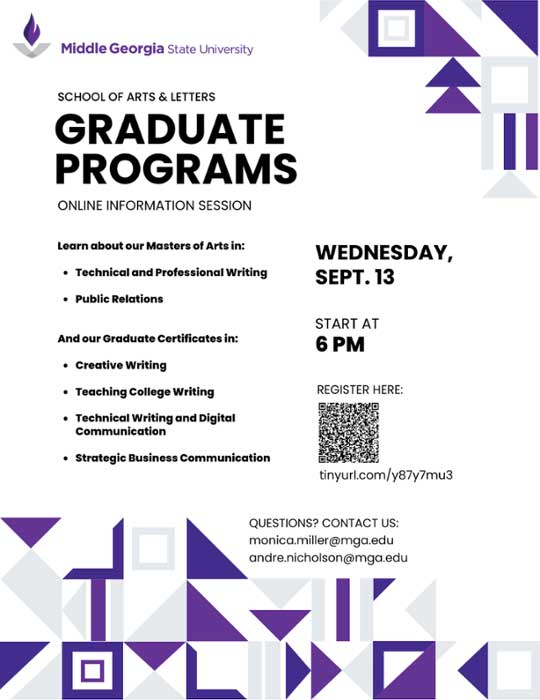 SOAL Graduate Program Info Session flyer.